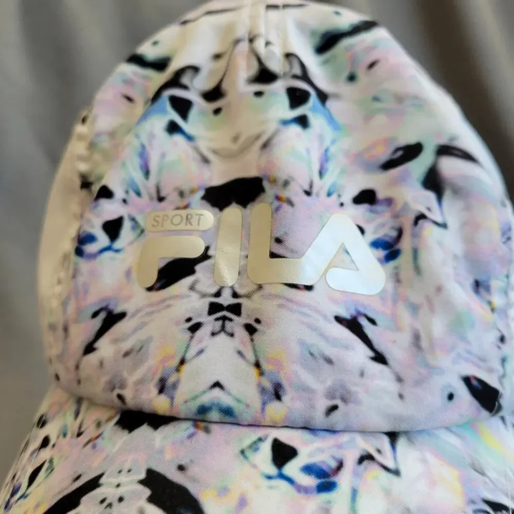 FILA Kaleidoscope Hat Cap Womens Sport Adjustable One Size Soft No Button Light